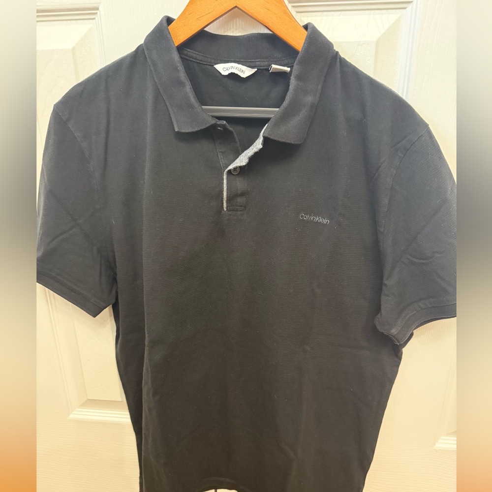 Calvin Klein Men’s Black Polo with Subtle Logo